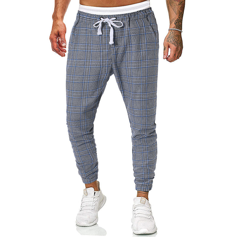 Fashion check casual trousers