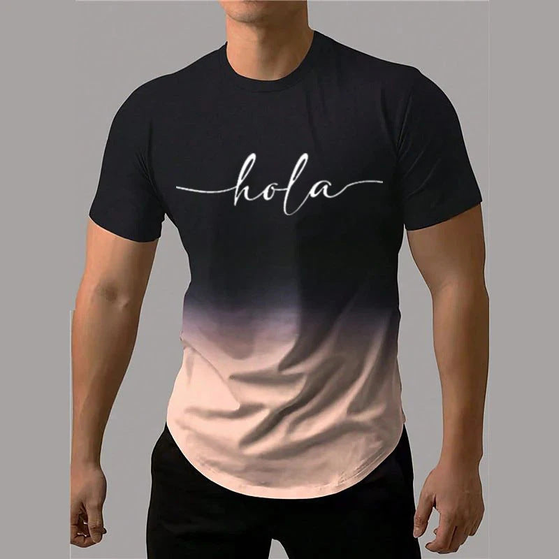 Summer Round Neck T-shirt – Loose Fit with Letter Print Summer Round Neck Loose Letter Print Sho | Ectron Online