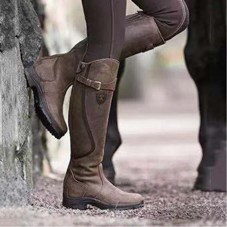 Women's mid-tube rider boots