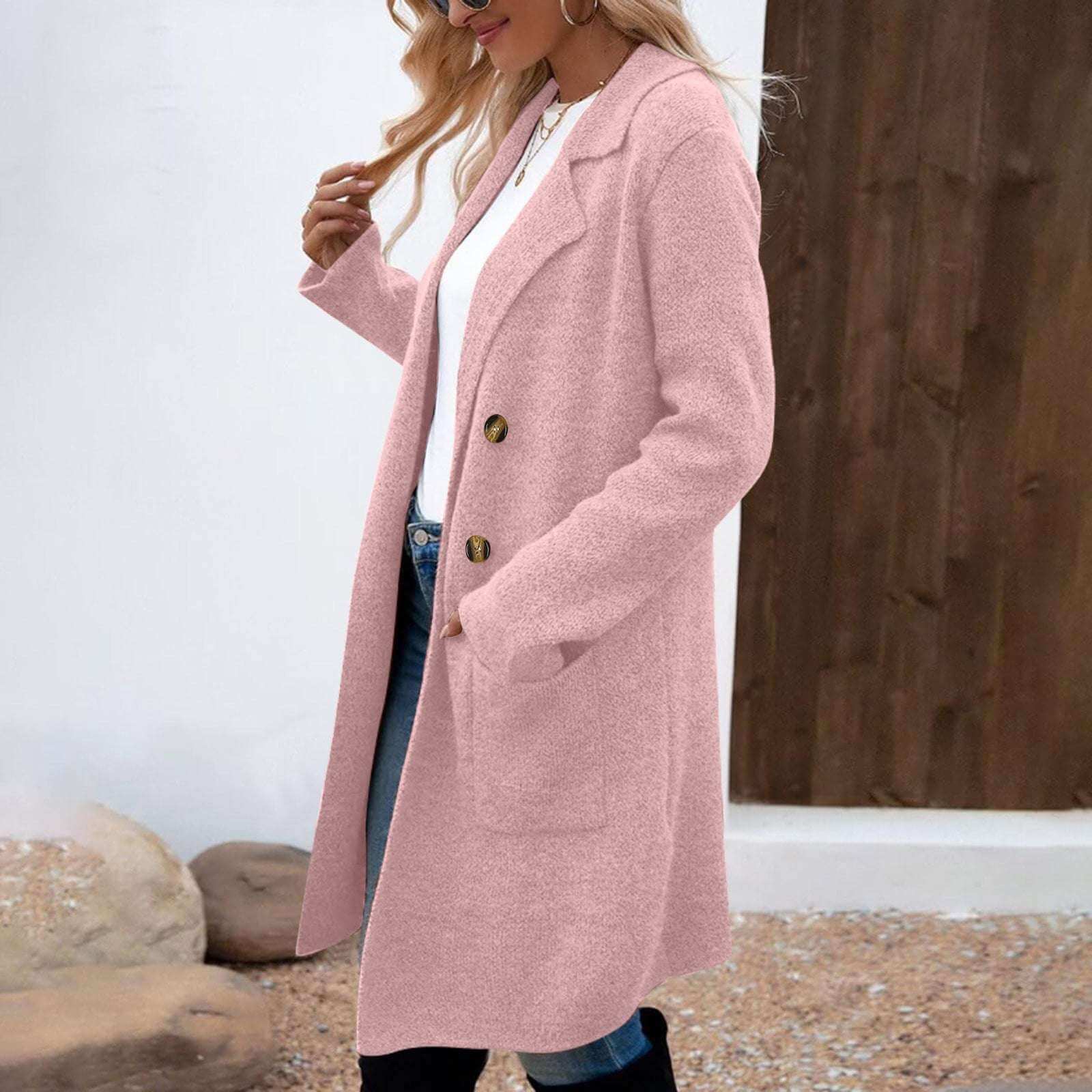 Women's Mid-Length Woolen Coat Suit Jacket Women's Fashionable All-match Mid-length | Ectron Online