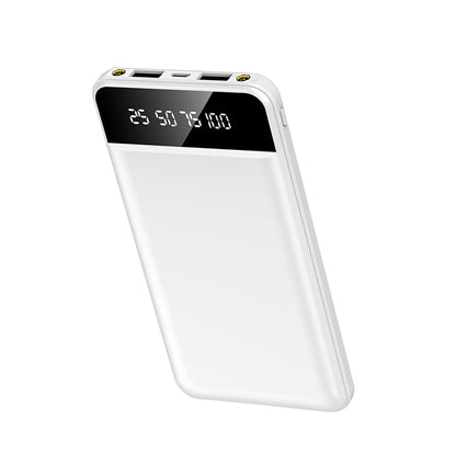 10000mAh Ultra Slim Power Bank | Portable Dual USB Charger with LED 1Pc 10000mAh Power Bank Portable Ultra S | Ectron Online