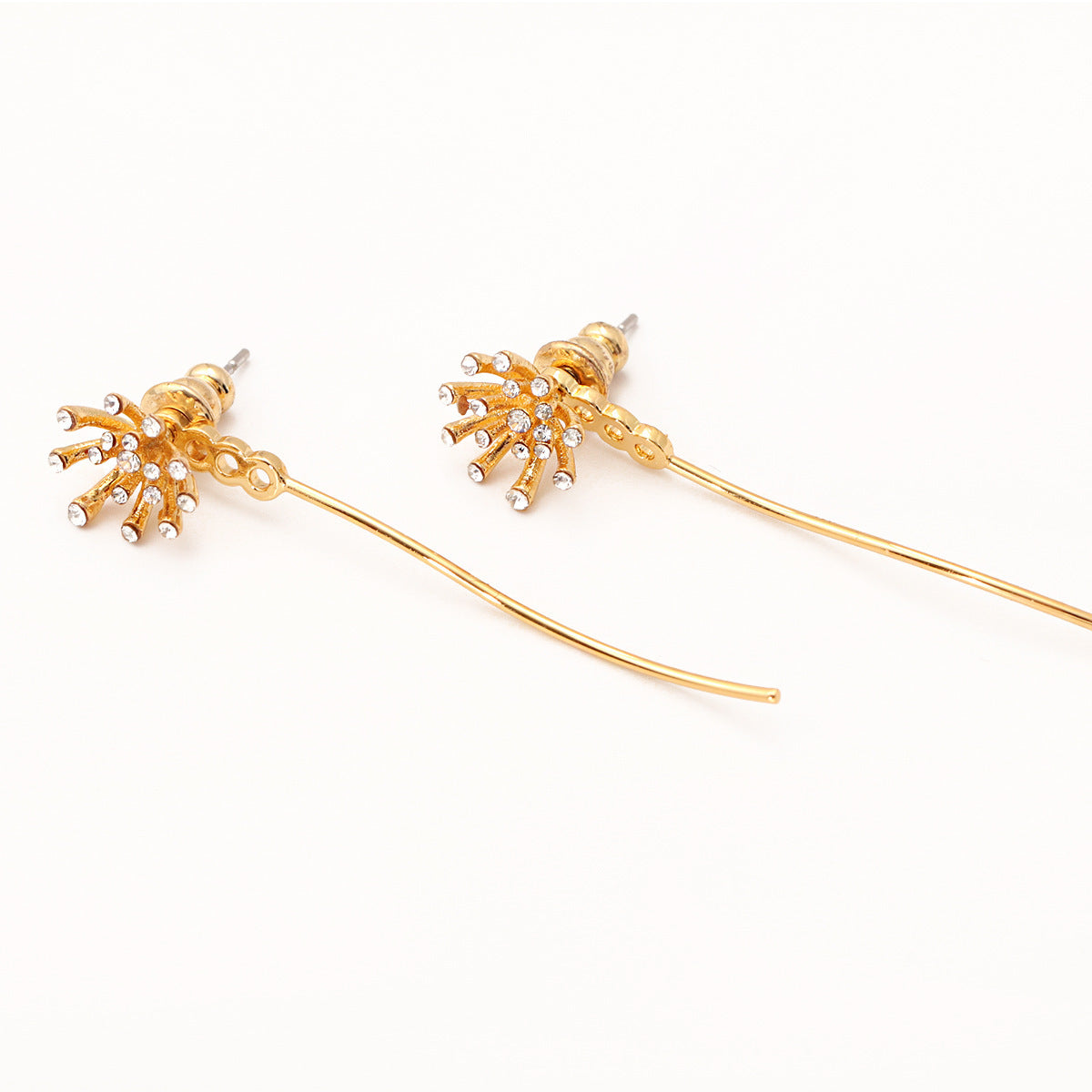 Female Versatile Long Slimming Floral Earrings