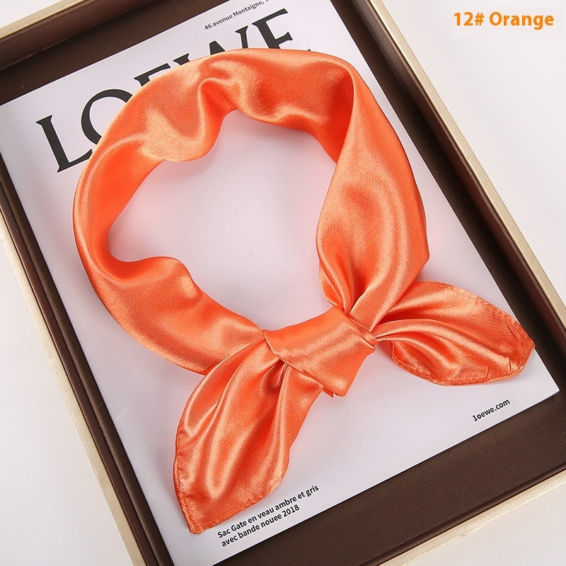 Solid Color Square Scarf - Artificial Silk Elegance Solid Color Square Scarf Artificial Silk | Ectron Online