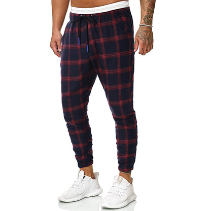 Fashion check casual trousers