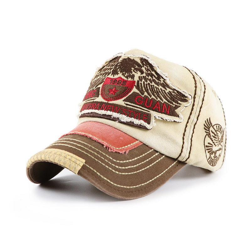 Men's Vintage Washed Baseball Cap - Distressed Sun Protection Hat