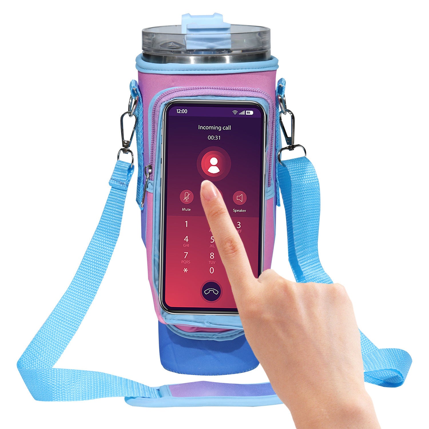 40oz Cup Cover with Transparent Touch Screen Neoprene 40oz Cup Cover Transparent Touch Screen | Ectron Online