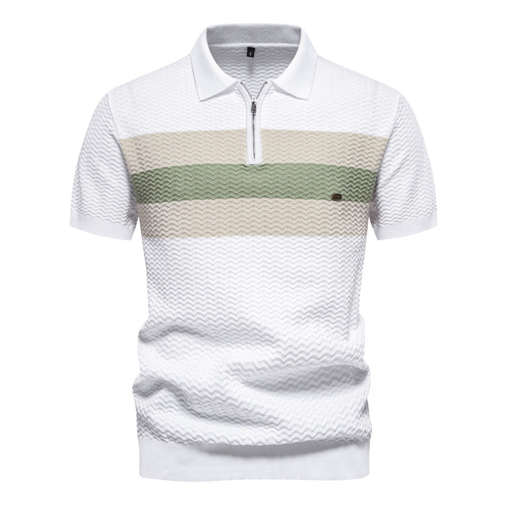 Striped Lapel Shirt – Men’s Short Sleeve Casual Top Striped Lapel Short Sleeve Top | Ectron Online