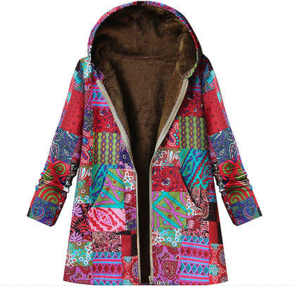 Ethnic style cotton-padded jacket Korean fashion