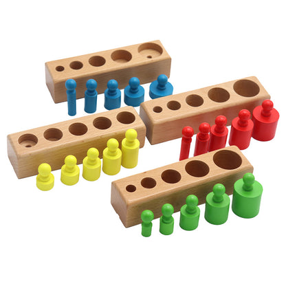 Montessori Wooden Building Blocks Montessori kindergarten early education | Ectron Online