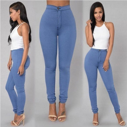 Ladies fashion slim casual stretch skinny jeans