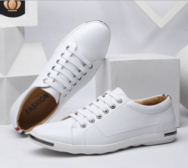 Men's Large Size Casual Leather Shoes – Breathable & Stylish Men's large size casual shoes fashion br | Ectron Online