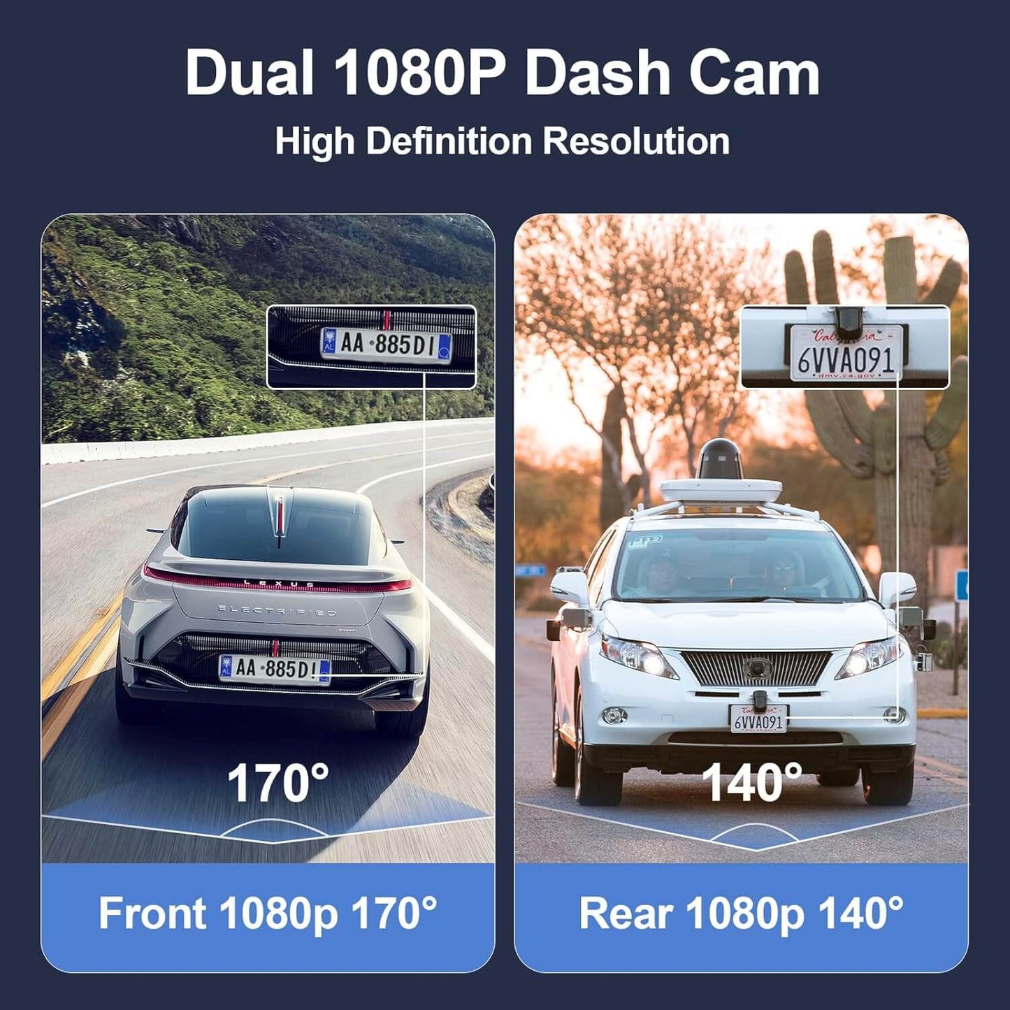 Dual Dash Cam Front and Rear Dash Cam Front And Rear Camera 1080P Dua | Ectron Online