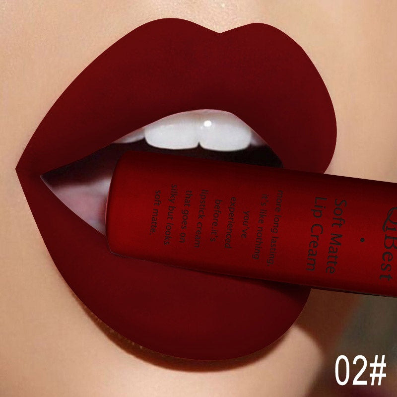 Qibest Matte Lipstick – Long-Lasting, Non-Transfer Formula Qibest makeup brand matte lipstick | Ectron Online