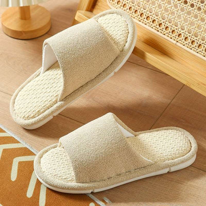 Cartoon Dinosaur Linen Slippers – Breathable Non-slip Summer Shoes Sweat-absorbent Non-slip Breathable Thic | Ectron Online