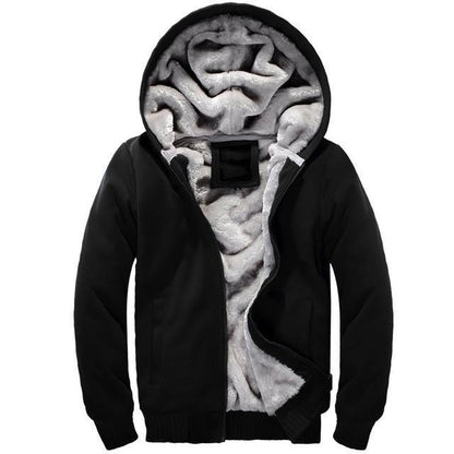 Hooded Fleece Baseball Jacket