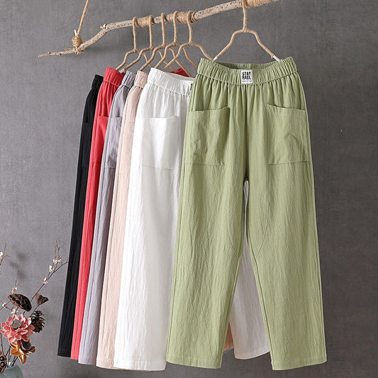 Women's Cotton And Linen Casual Pants