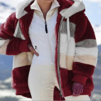 Women's Hooded Plush Jacket Outerwear & Jackets | Ectron Online
