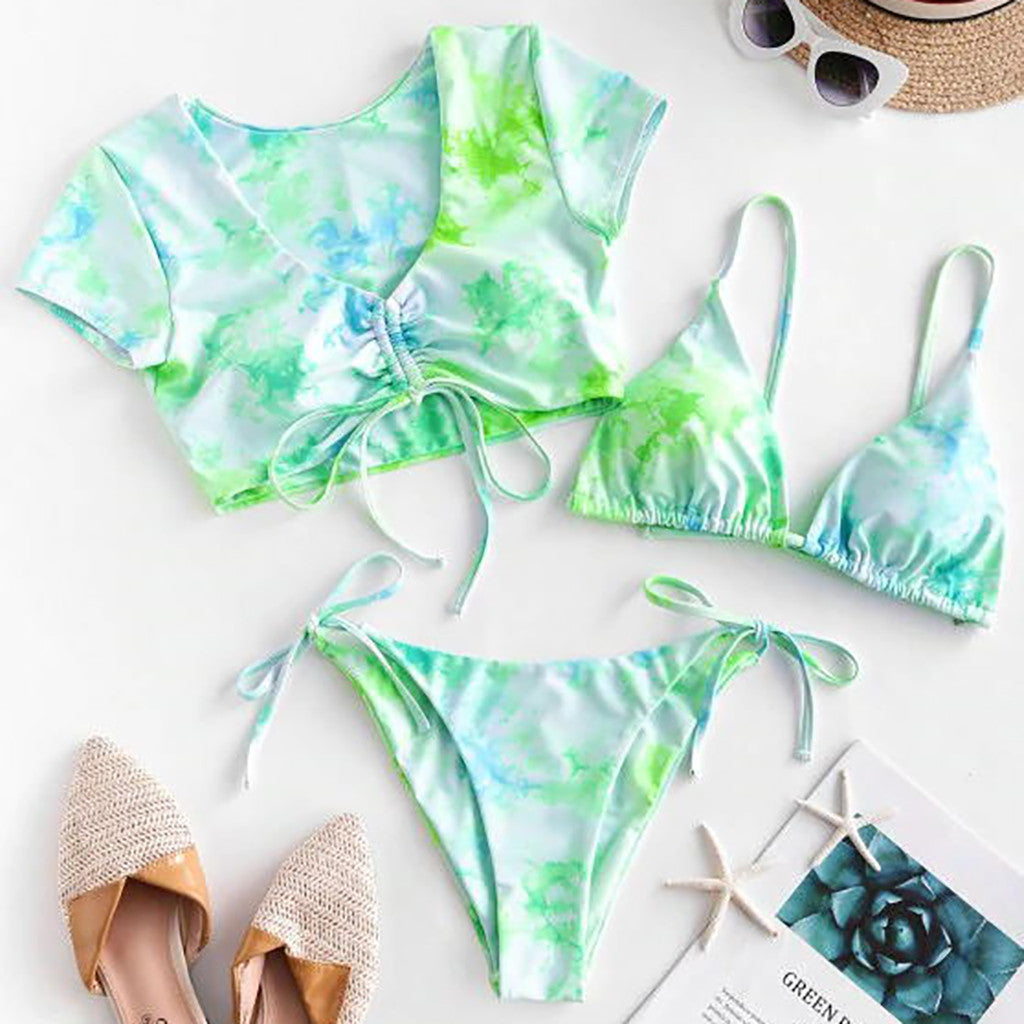 Elegant 3-Piece Bikini Set – Bikini, Bottom & Cover-Up Three-piece bikini | Ectron Online