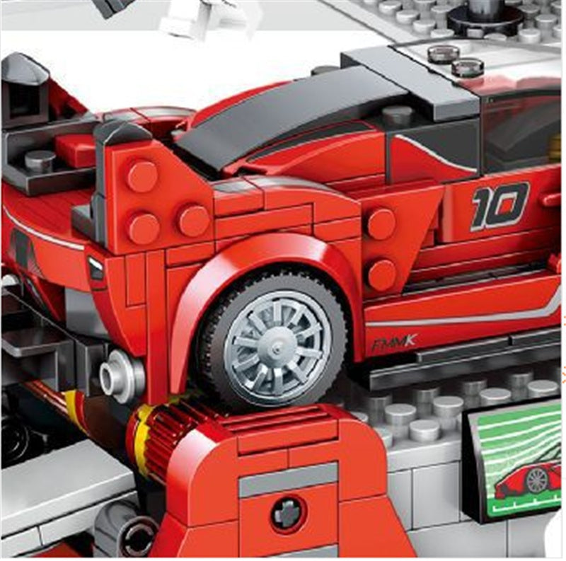 Racing car building block assembly toy