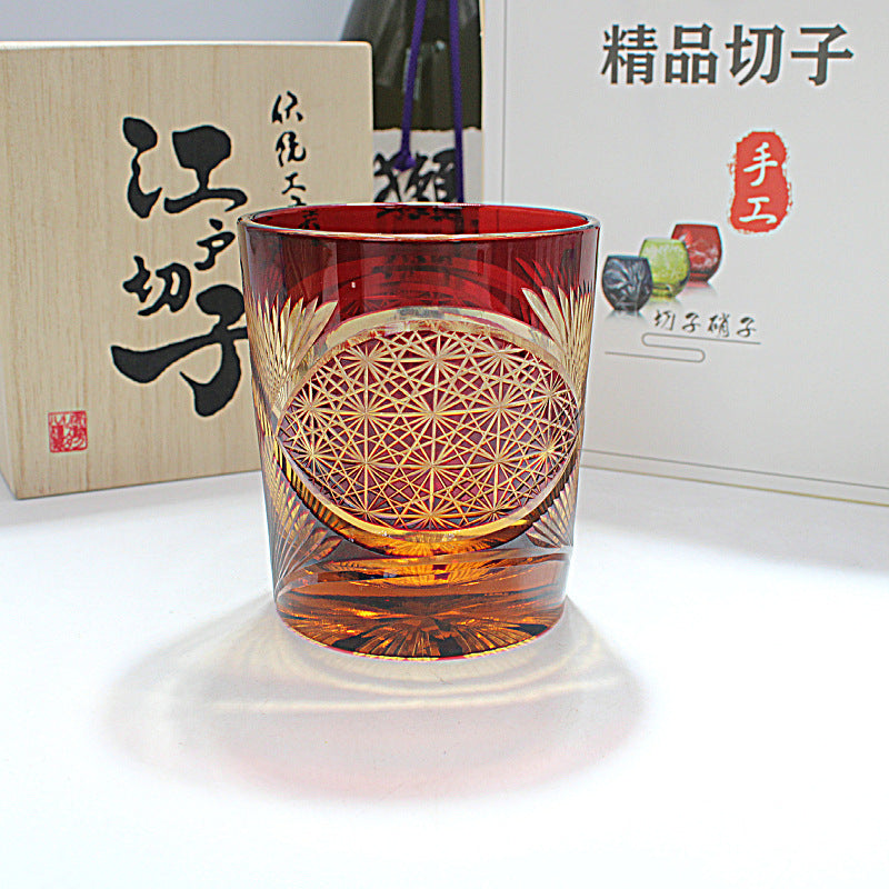 Handcrafted Glassware | Unique Carved Design Whiskey Glass | Ectron Online