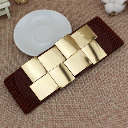 Metal Buckle Accessories Waist Seal Female Elastic Waistband