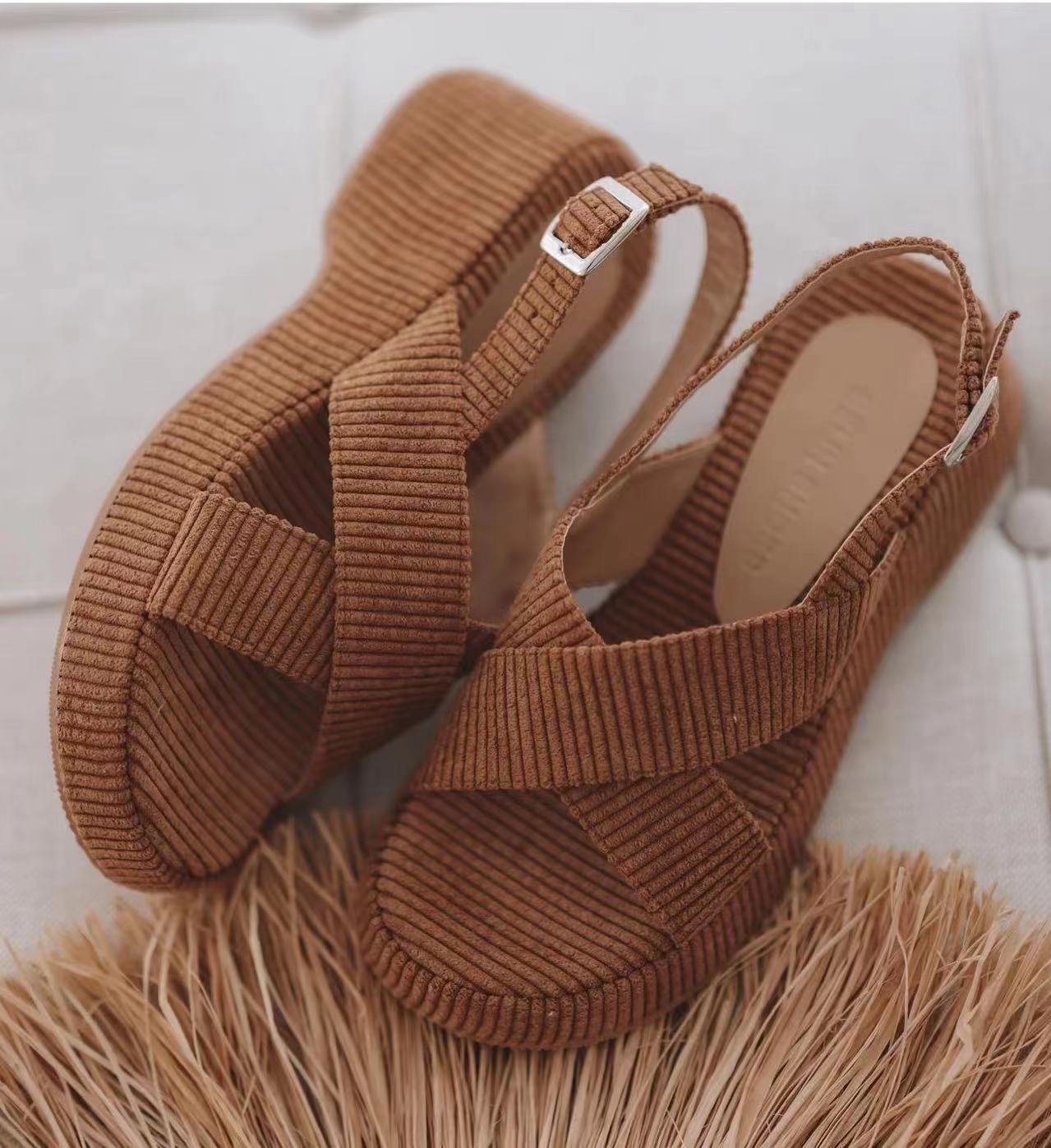 Women’s Lazy Suede Cross Strap Casual Open Toe Sandals Lazy Suede Cross Strap Casual Fashion Op | Ectron Online