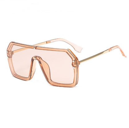 Oversize Sunglasses Fashion Style Square Sun Glasses  One Pieces Mirror Lens UV400 Women Men Brands