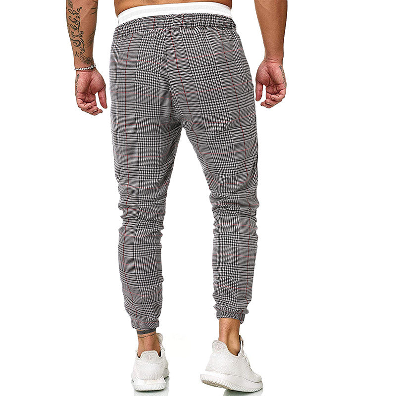 Fashion check casual trousers