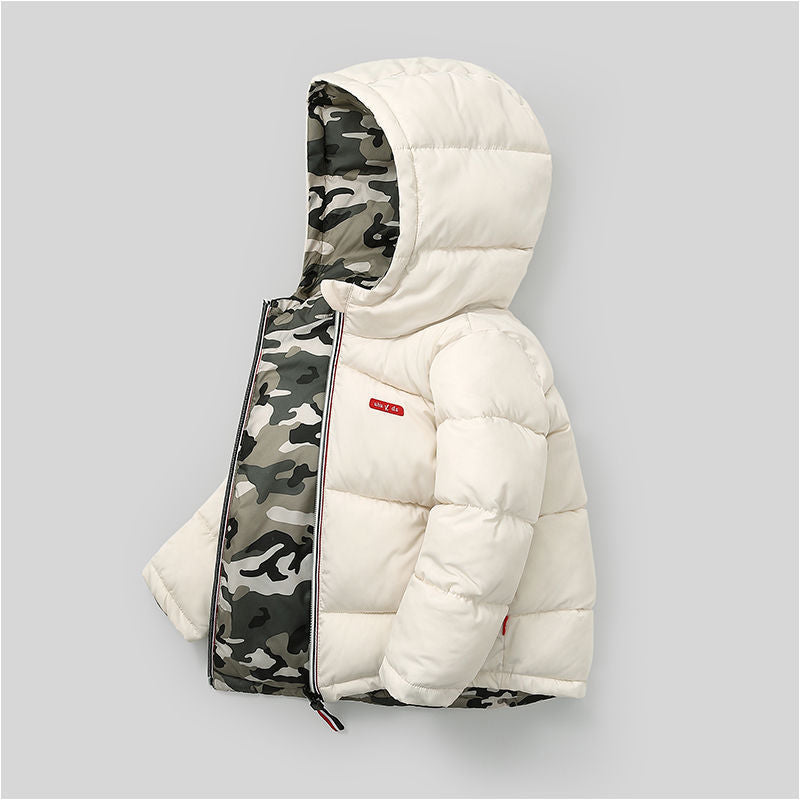 Children's Double-Sided Padded Winter Jackets - Warm & Cozy Middle And Small Children Wear Double-si | Ectron Online