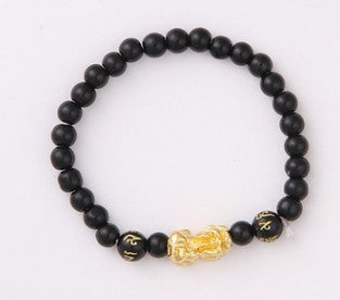 Obsidian Bracelet: 18K Gold, Pearls, Six Brave Words Fine Jewelry | Ectron Online