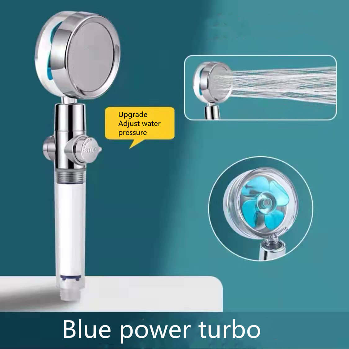 360° Rotating Turbo Shower Head Shower Head Water Saving Flow 360 Degree | Ectron Online
