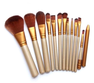 12-Piece Makeup Brush Set – Beauty Tools with Iron Storage Box 12 makeup brush sets iron box makeup too | Ectron Online