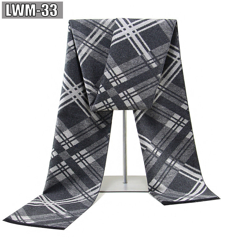 Men's Cashmere Business Plaid Scarf Men's Scarf European And American Cashme | Ectron Online