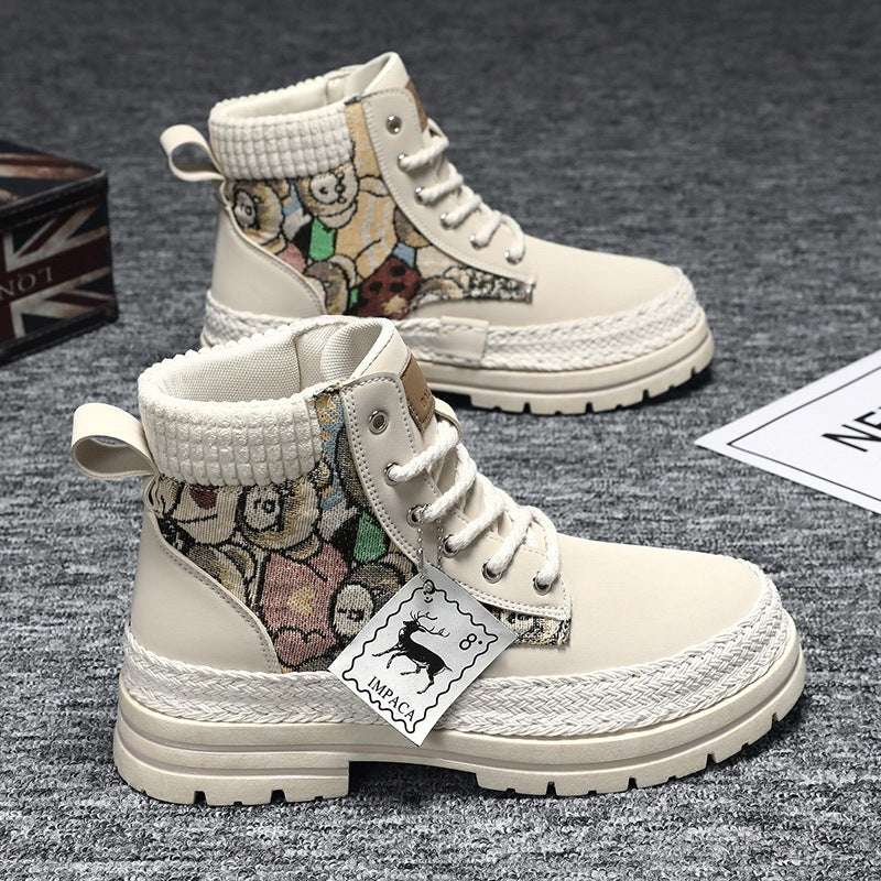 Men’s Casual High-Top Worker Boots – All-Match & Durable Men's Casual All-match Worker Boot High- | Ectron Online
