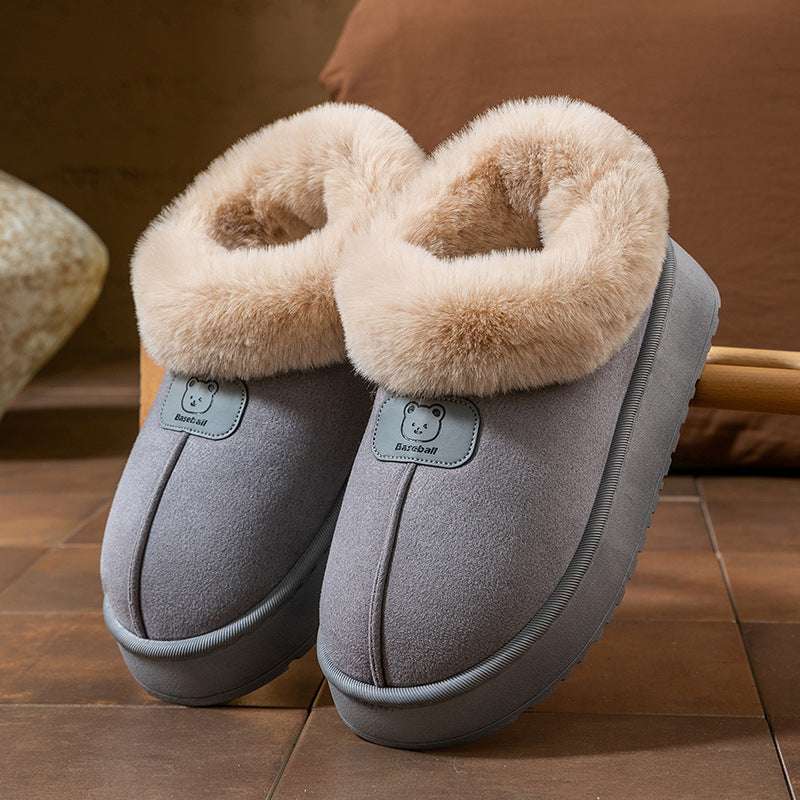 Women's Ankle Wrap Slipper Boots Ankle Wrap Cotton Slippers Women's Fashion Thick Snow Boots | Ectron Online