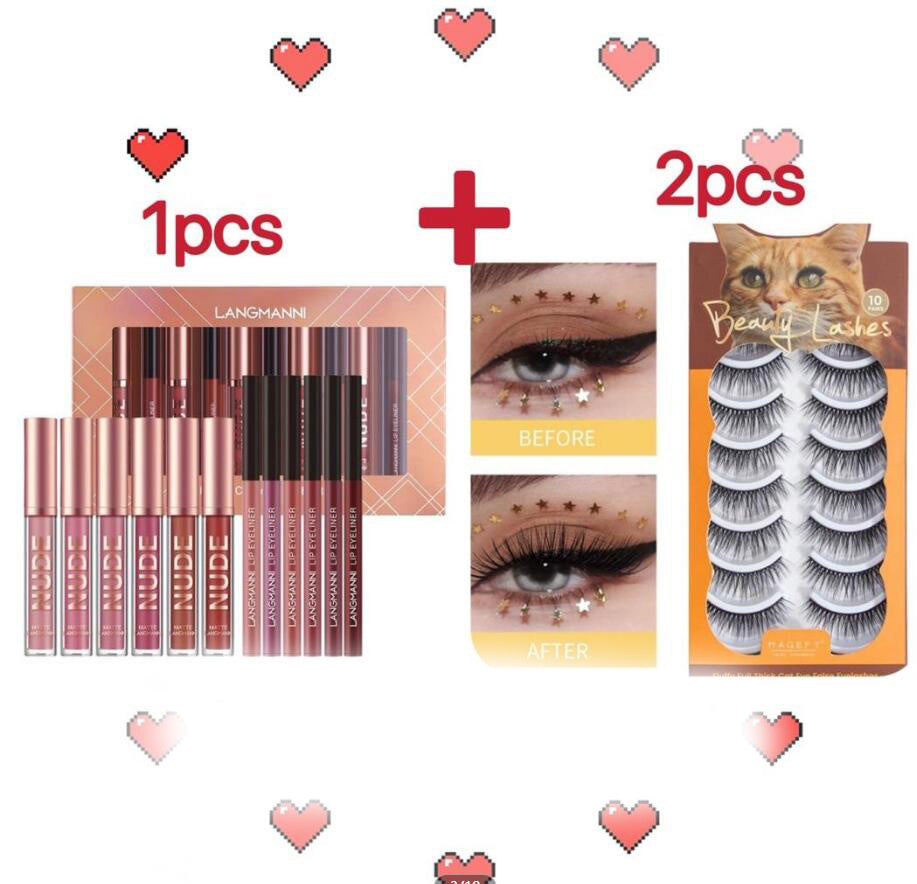 12-Piece Lipstick & Lip Liner Set – Matte, Waterproof, Long-Lasting Lip Liner And Lipstick Makeup 12 Pcs Set | Ectron Online