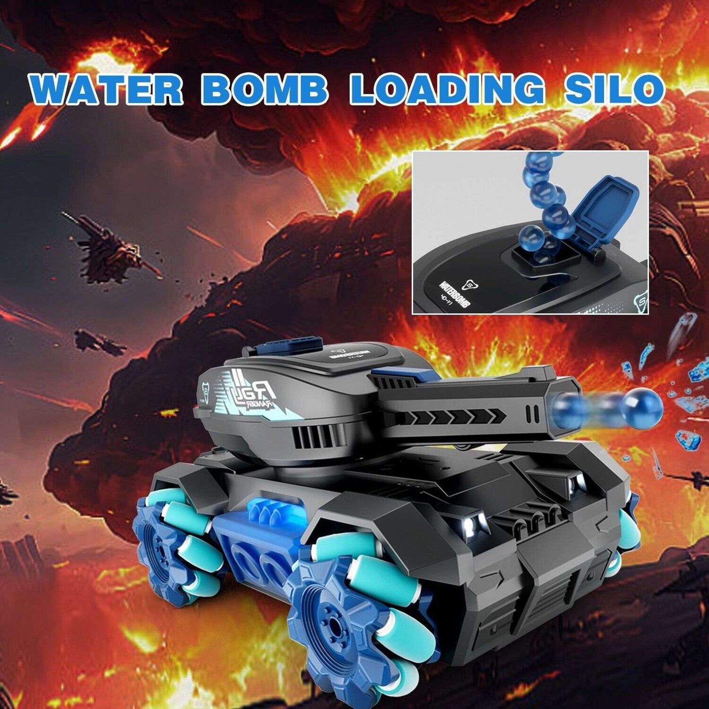 Gesture Control RC Tank - 4WD Water Bomb Shooting Stunt Car RC Tank Toys Four Wheel Drive Remote Con | Ectron Online