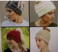 Knitted Ponytail Hat - Women's Fashion Wool Hat for Stylish Comfort Hats & Caps | Ectron Online