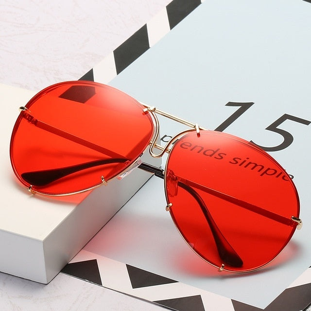 Women's Fashion Lens Sunglasses Gradient Color