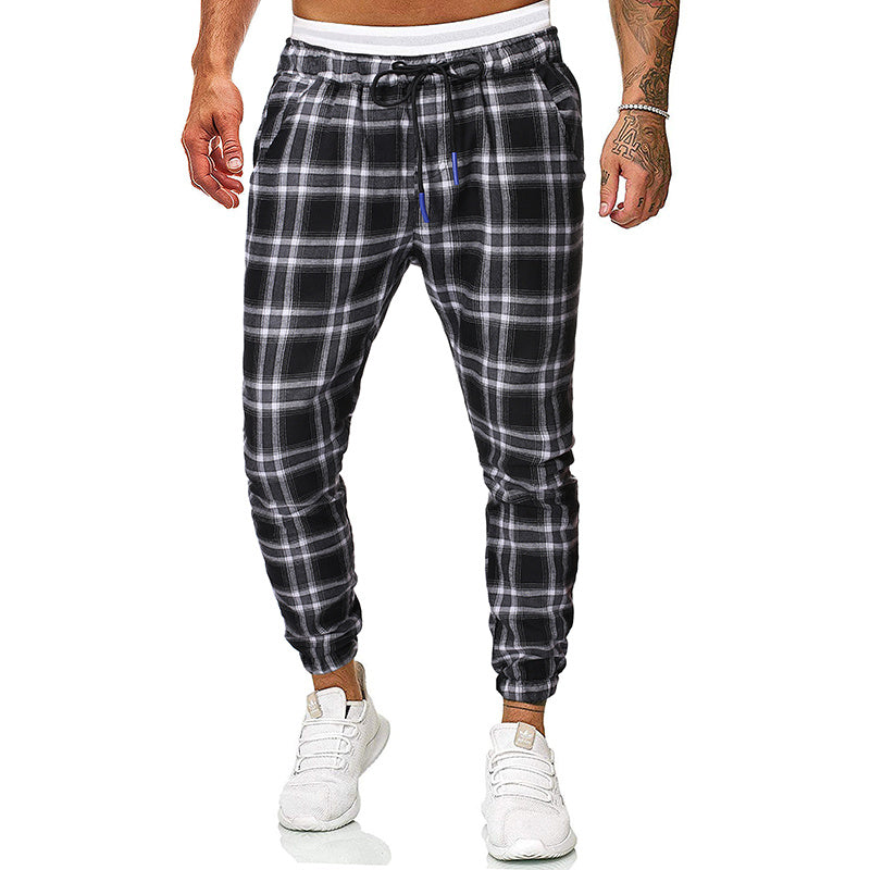 Fashion check casual trousers