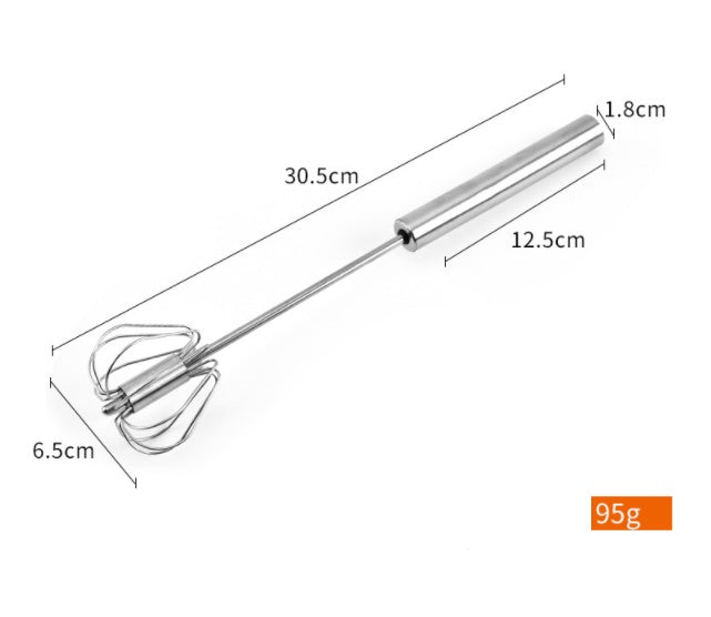 Stainless Steel Semi-Automatic Egg Beater Hand Held Kitchen Tool Whisk | Ectron Online