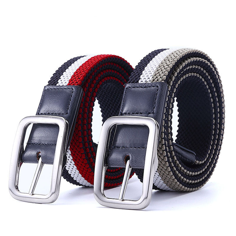 Men's Belt With Elastic Woven Japanese Buckle