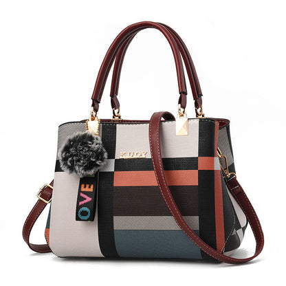 The New Trendy Ladies Middle-Aged Handbag All-Match Shoulder Bag Diagonal Mother Bag