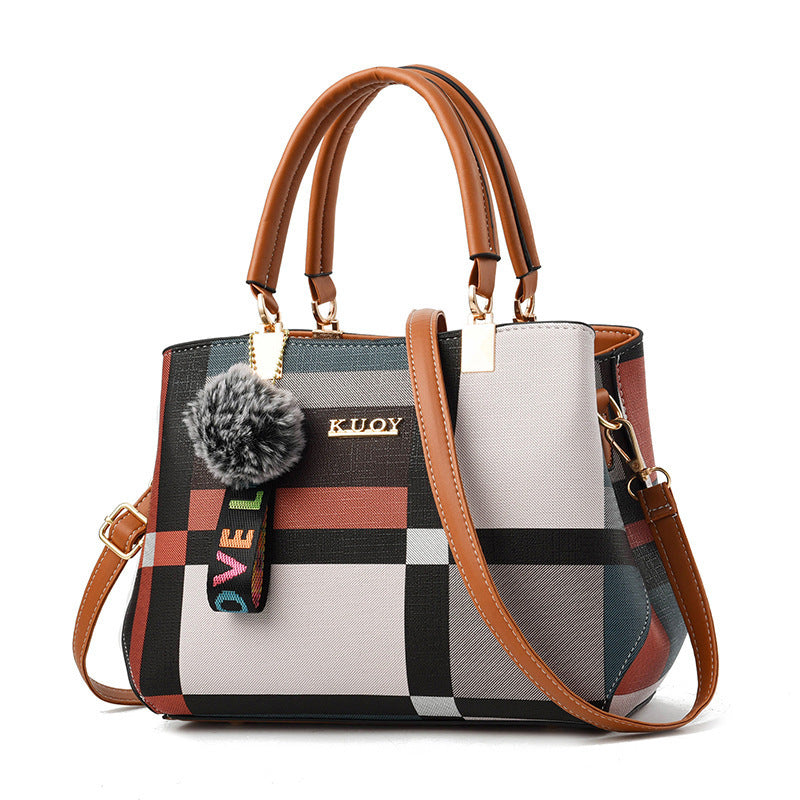 The New Trendy Ladies Middle-Aged Handbag All-Match Shoulder Bag Diagonal Mother Bag