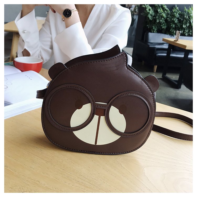 Cute Squirrel Small Round Bag Fashion One Shoulder Messenger Bag Women