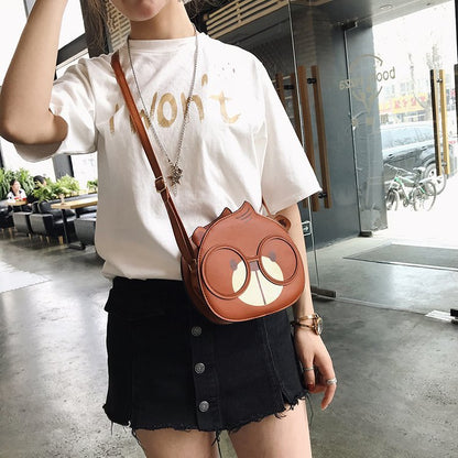 Cute Squirrel Small Round Bag Fashion One Shoulder Messenger Bag Women