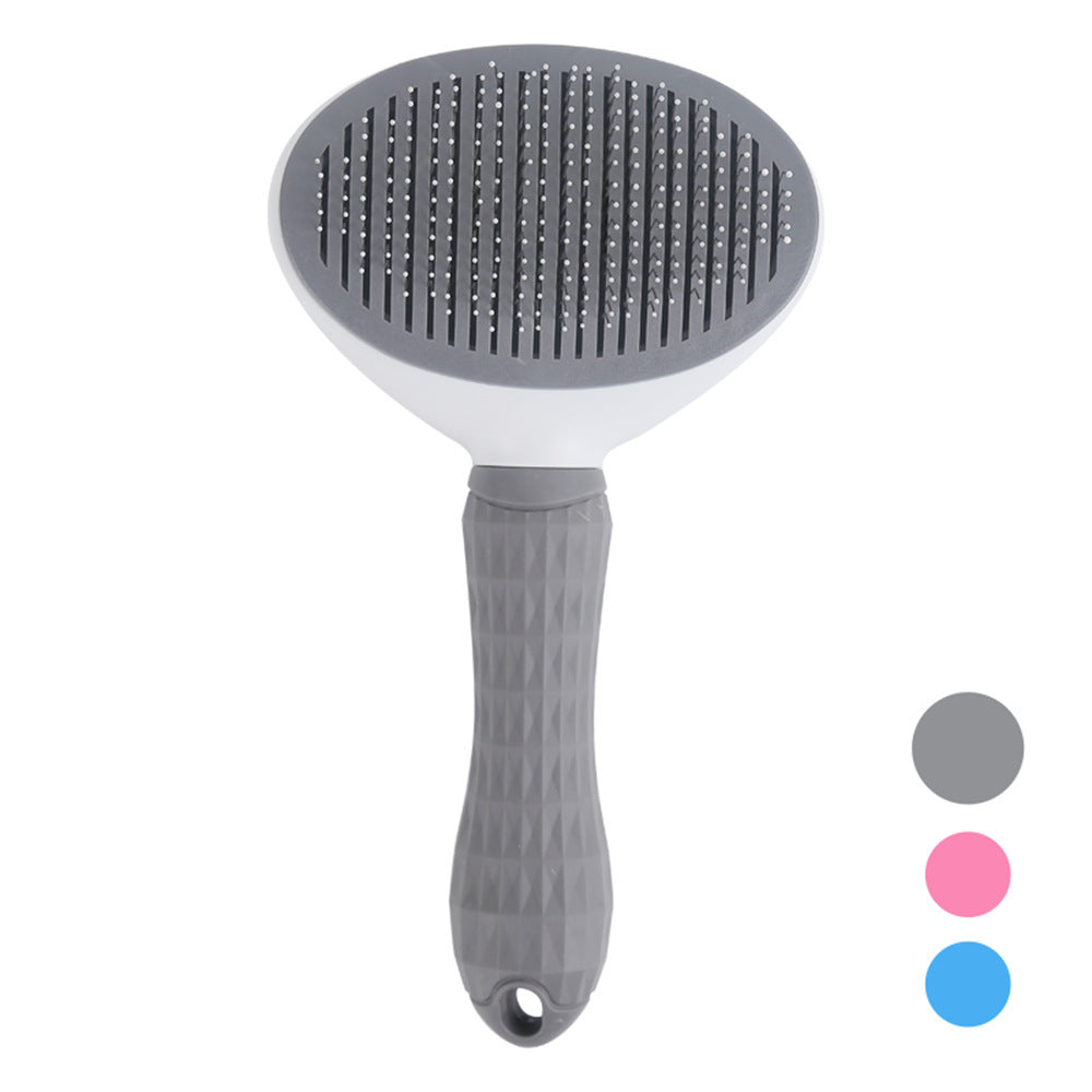 Self-Cleaning Pet Comb – Stainless Steel Brush for Cats & Dogs Cat Self-Cleaning Comb Stainless Steel D | Ectron Online