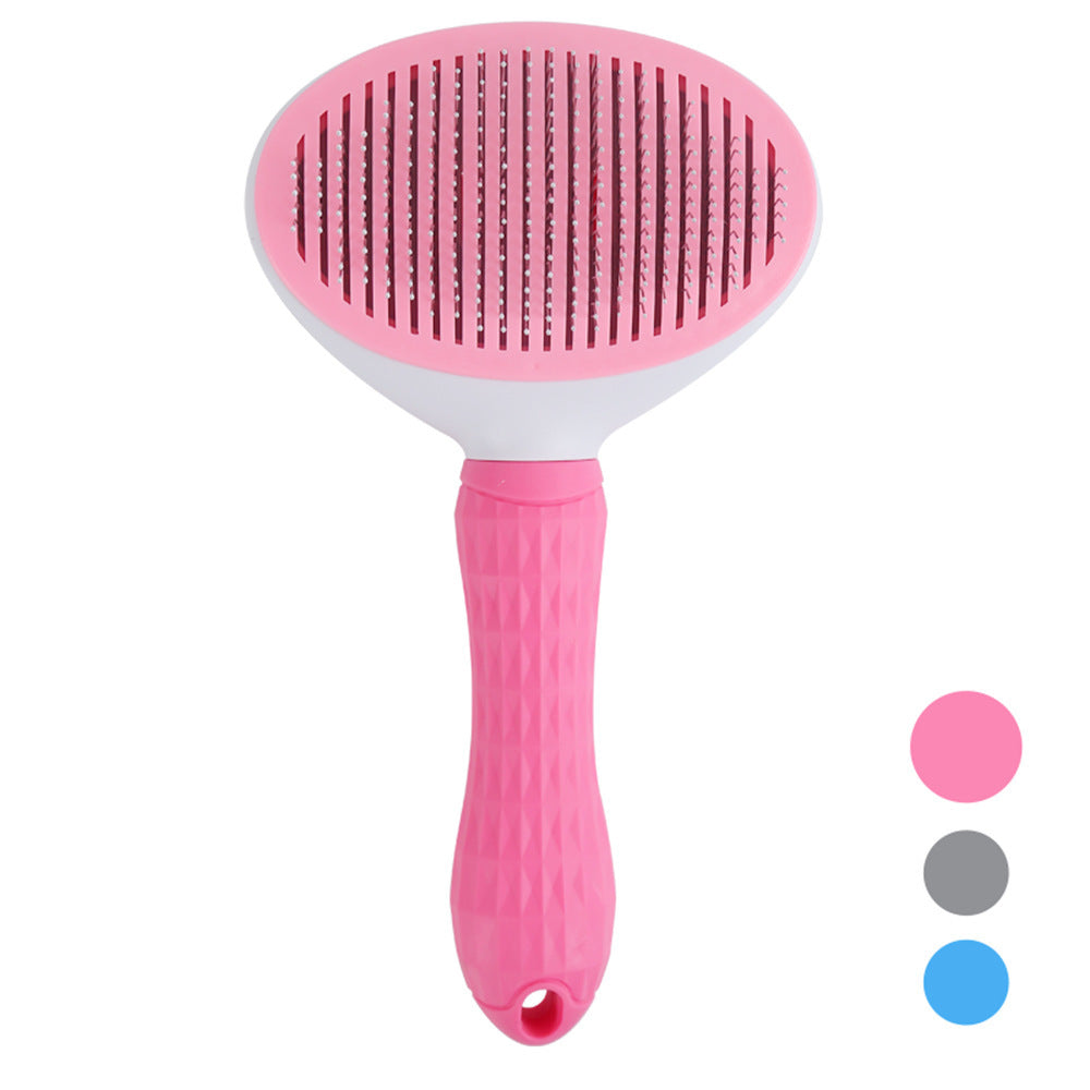 Self-Cleaning Pet Comb – Stainless Steel Brush for Cats & Dogs Cat Self-Cleaning Comb Stainless Steel D | Ectron Online