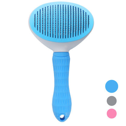 Cat Self-Cleaning Comb Stainless Steel Dog Comb Hair Brush One Key To Remove Floating Artifact