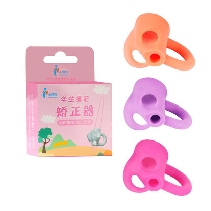 Two-Finger Grip Silicone Baby Learning Writing Tool Writing Pen Writing Correction Device Children Stationery Gift 3pcs